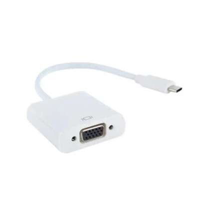 Adapter USB 3-1 Tip C - VGA M/Ž e-Green beli  - 1