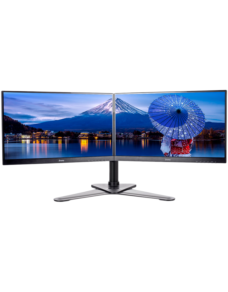 Iiyama DS1002D-B1 - Stand - for 2 monitors adjustable arm black screen size:... - 1 Iiyama DS1002D-B1 - Stand - for 2 monitors adjustable arm black screen size:... - 1