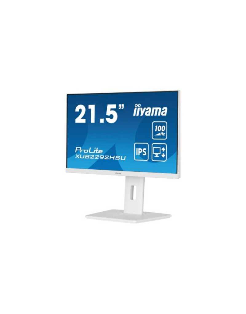 Monitor 21.5" Iiyama XUB2292HSU-W6 IPS 1920x1080/100Hz/0.4ms/HDMI/DP/USB/beli  - 1