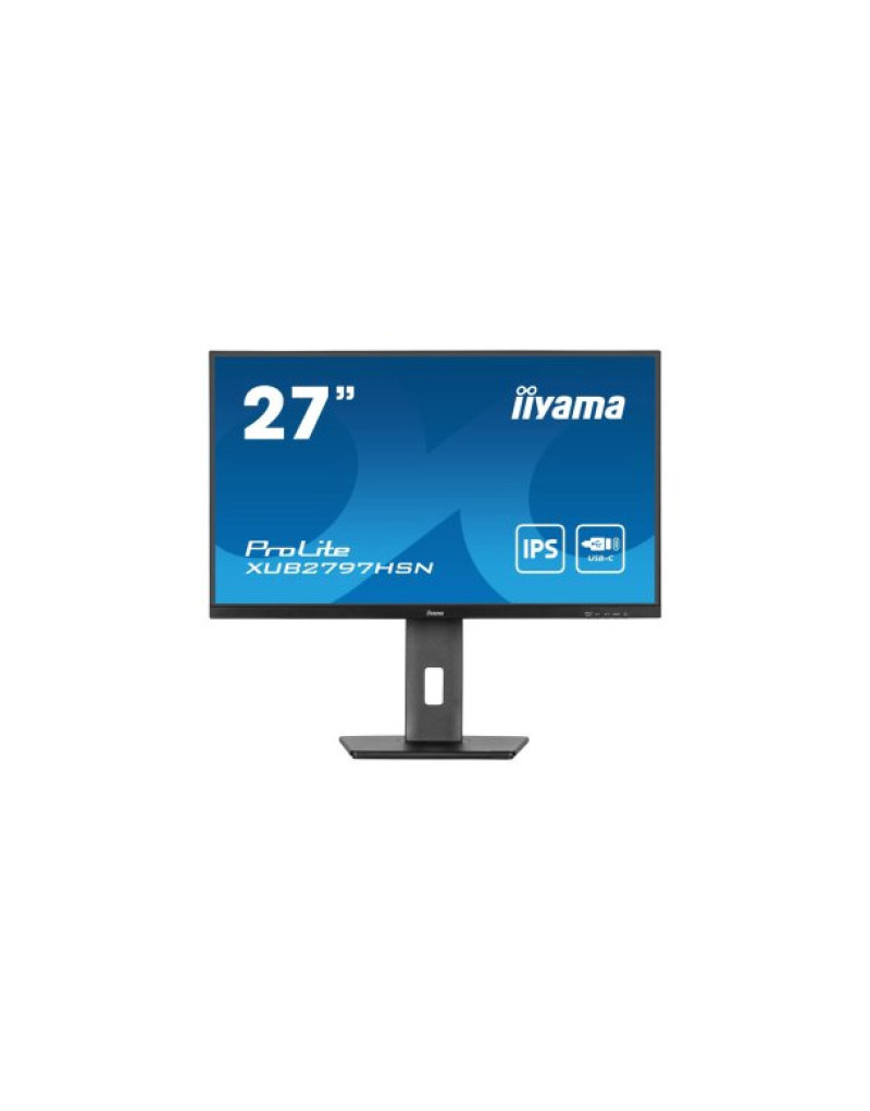 Monitor 27" Iiyama XUB2797HSN-B1 IPS 1920x1080/100Hz/1ms/HDMI/DP/USB/RJ45  - 1