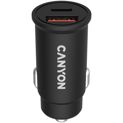  CANYON С-20B03, PD 30W/QC3 0 18W Pocket size car charger with 1-USB A+ 1-USB-C...  - 1