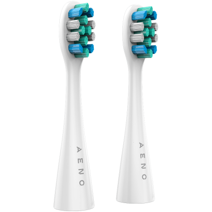  AENO Replacement toothbrush heads, White, Dupont bristles, 2pcs in set  for...  - 1