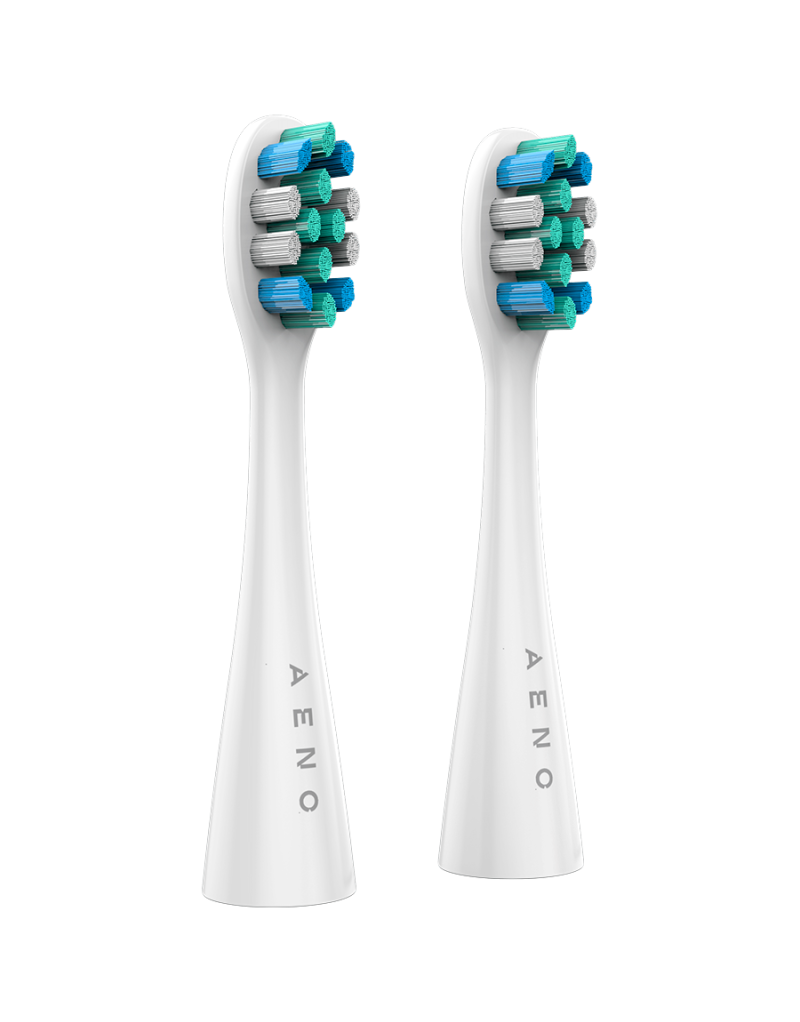  AENO Replacement toothbrush heads, White, Dupont bristles, 2pcs in set  for...  - 1