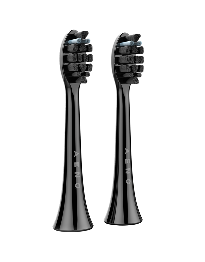  AENO Replacement toothbrush heads, Black, Dupont bristles, 2pcs in set  for...  - 1