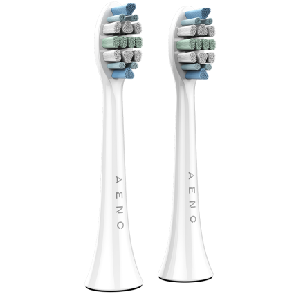  AENO Replacement toothbrush heads, White, Dupont bristles, 2pcs in set  for...  - 1
