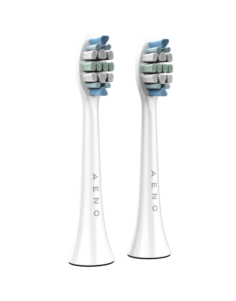  AENO Replacement toothbrush heads, White, Dupont bristles, 2pcs in set  for...  - 1