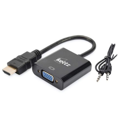 Adapter Kettz HV-5500 HDMI-VGA M/F + audio  - 1