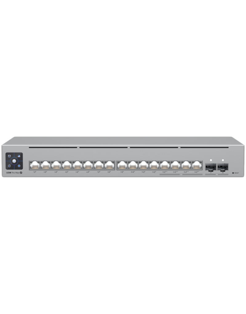  Ubiquiti 16-port, Layer 3 Etherlighting switch with 2 5 GbE, PoE++ output, and...  - 1