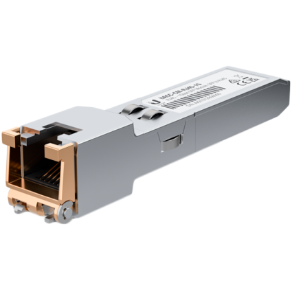  Ubiquiti UACC-CM-RJ45-1G SFP to RJ45 transceiver module that delivers 1 Gbps...  - 1