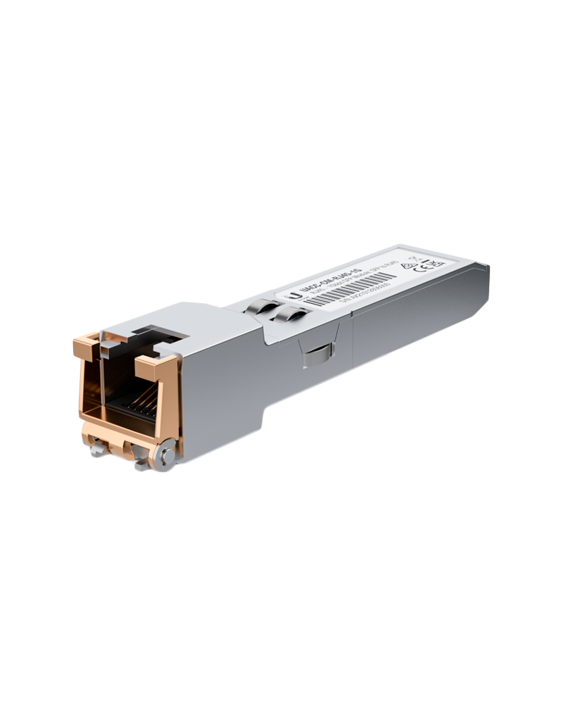  Ubiquiti UACC-CM-RJ45-1G SFP to RJ45 transceiver module that delivers 1 Gbps...  - 1