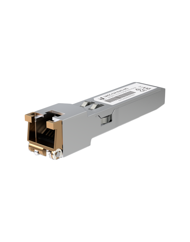  Ubiquiti UACC-CM-RJ45-MG SFP+ to RJ45 adapter, 1/2 5/5/10 GbE is a RJ45...  - 1