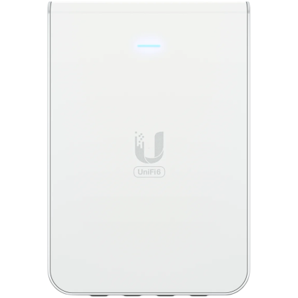 UniFi6 In-Wall  Wall-mounted WiFi 6 access point with a built-in PoE switch   - 1