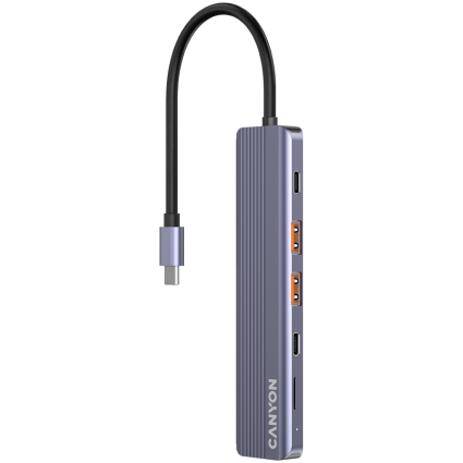 CANYON hub DS-17 6in1 4k USB-C Grey  - 1