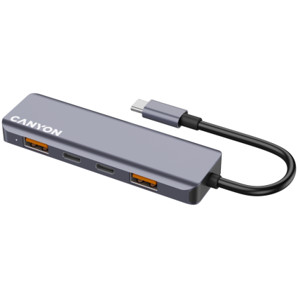 CANYON hub DS-18 5in1 USB-C Grey  - 1