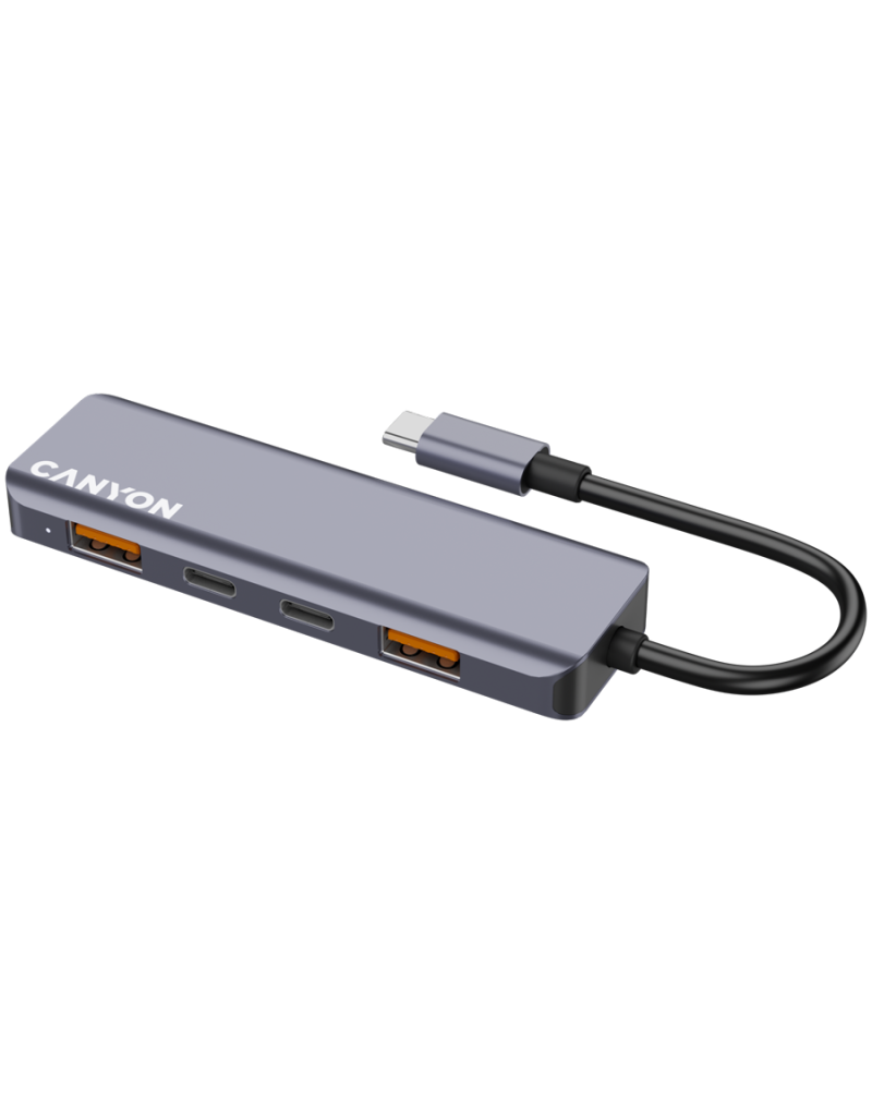 CANYON hub DS-18 5in1 USB-C Grey - 1 CANYON hub DS-18 5in1 USB-C Grey - 1