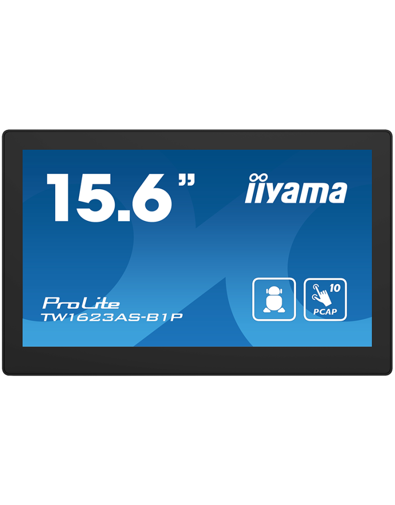  IIYAMA Monitor Android 24/7 TW1623AS-B1P 15 6” Full HD PCAP 10pt touch screen...  - 1