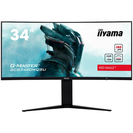  IIYAMA Monitor LED GCB3480WQSU-B1 G-MASTER 34" VA Curved 3440 x 1440  180Hz ...  - 1