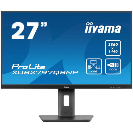  27" IPS-panel, 2560x1440, 15cm Height Adj  Stand, USB-C Dock  96W PD, LAN,...  - 1