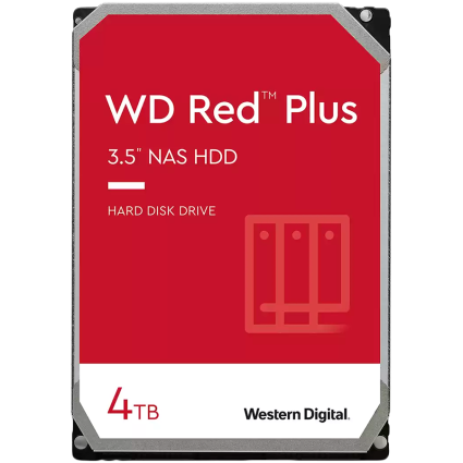 HDD NAS WD Red Plus  3 5'', 4TB, 256MB, 5400 RPM, SATA 6 Gb/s   - 1