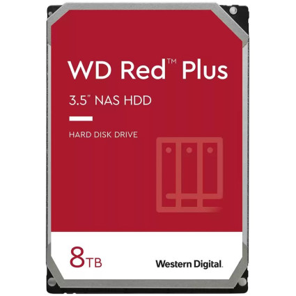 HDD NAS WD Red Plus 8TB CMR, 3 5'', 256MB, 5640 RPM, SATA, TBW: 180  - 1