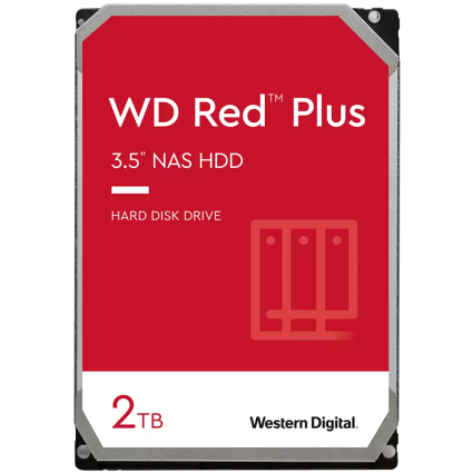HDD NAS WD Red Plus 2TB CMR, 3 5'', 64MB, 5400 RPM, SATA, TBW: 180  - 1