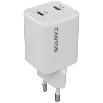 CANYON charger CU35CC GaN 35W 2xPD EU White  - 1