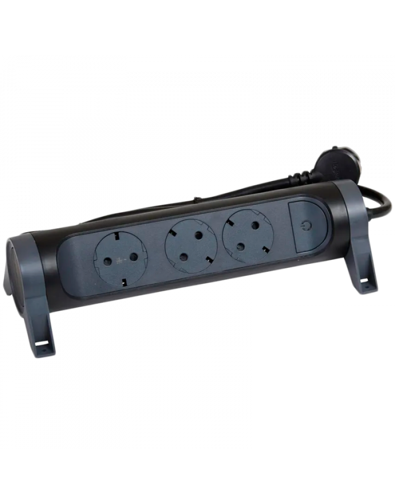 Multi-outlet extension with 3 flush 2P+T sockets with Schuko standard, 16A,... - 1 Multi-outlet extension with 3 flush 2P+T sockets with Schuko standard, 16A,... - 1