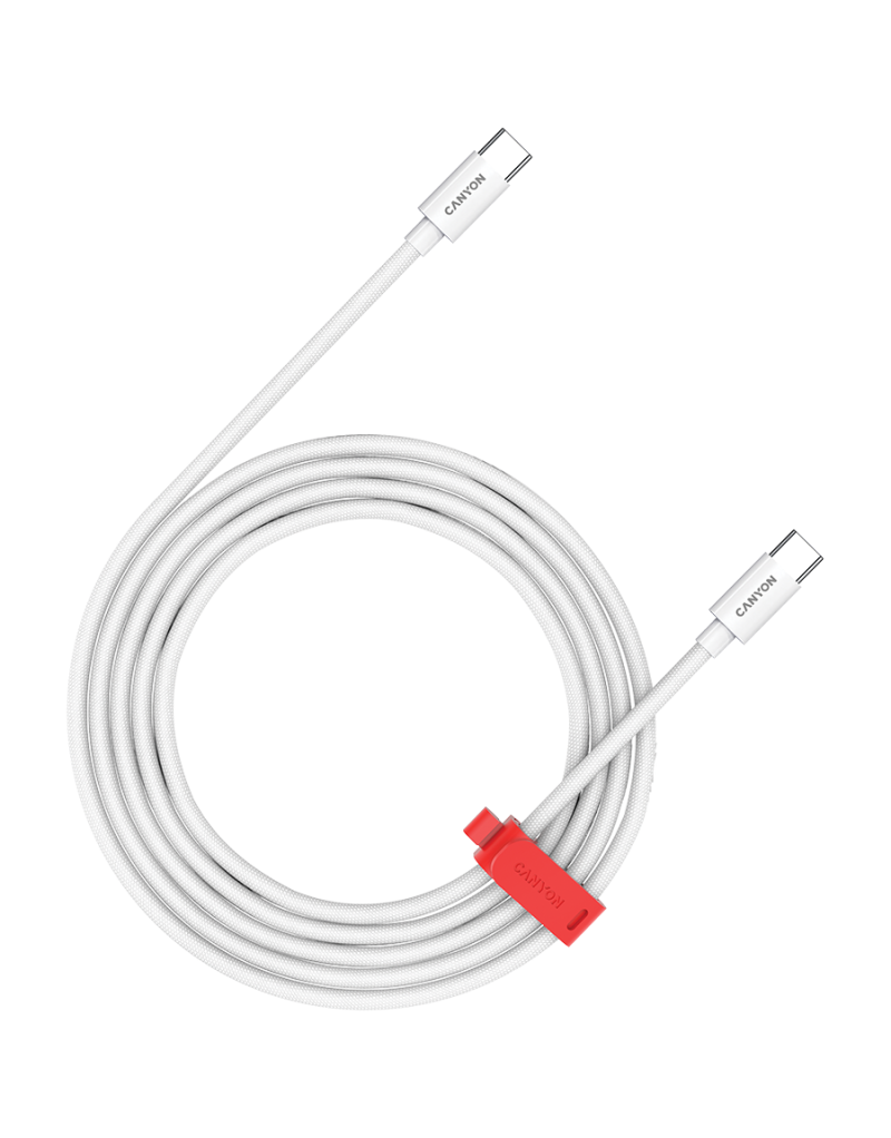 CANYON cable CC60AB C-C 60W Braided 1 2m White - 1 CANYON cable CC60AB C-C 60W Braided 1 2m White - 1
