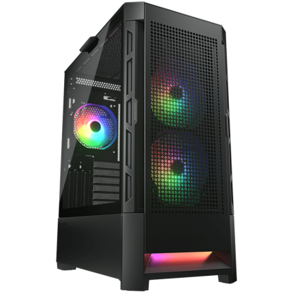 COUGAR DUOFACE RGB PC Case, Mid Tower, Black  - 1