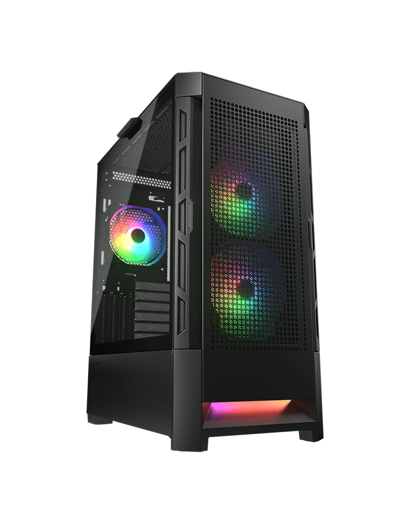 COUGAR DUOFACE RGB PC Case, Mid Tower, Black  - 1