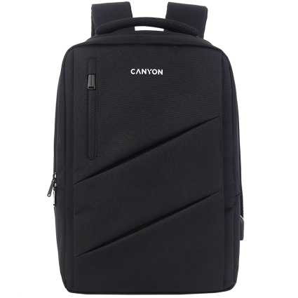 CANYON backpack BPE-5 Urban USB 15 6'' Black  - 1