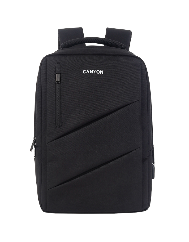 CANYON backpack BPE-5 Urban USB 15 6'' Black  - 1