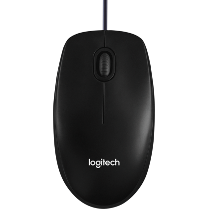 LOGITECH B100 Corded Mouse - BLACK - USB - B2B  - 1