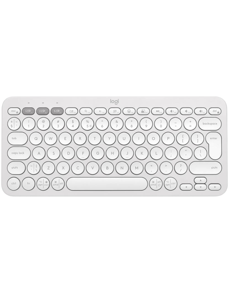 LOGITECH K380S Multi-Device Bluetooth Keyboard - TONAL WHITE - US INT'L  - 1