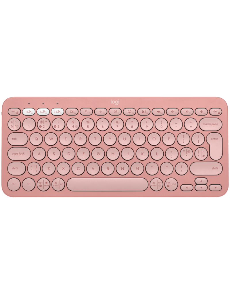 LOGITECH K380S Multi-Device Bluetooth Keyboard - TONAL ROSE - US INT'L - 1 LOGITECH K380S Multi-Device Bluetooth Keyboard - TONAL ROSE - US INT'L - 1