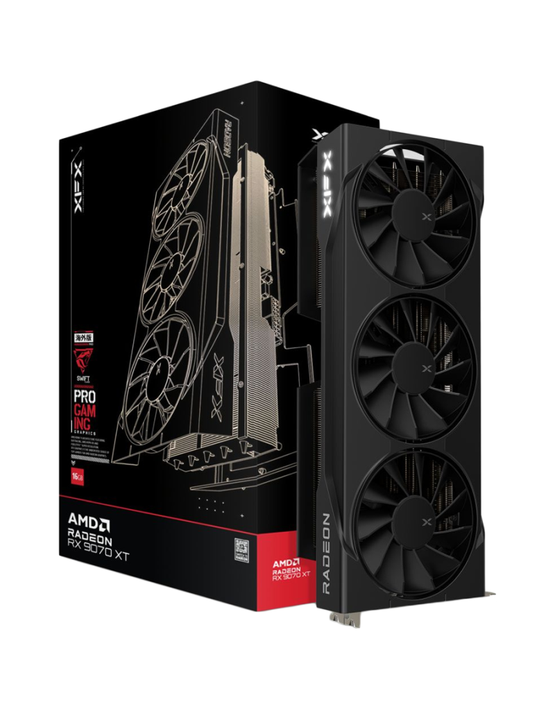 XFX Swift AMD Radeon RX 9070XT Triple fan Gaming Edition with 16GB GDDR6 HDMI... - 1 XFX Swift AMD Radeon RX 9070XT Triple fan Gaming Edition with 16GB GDDR6 HDMI... - 1