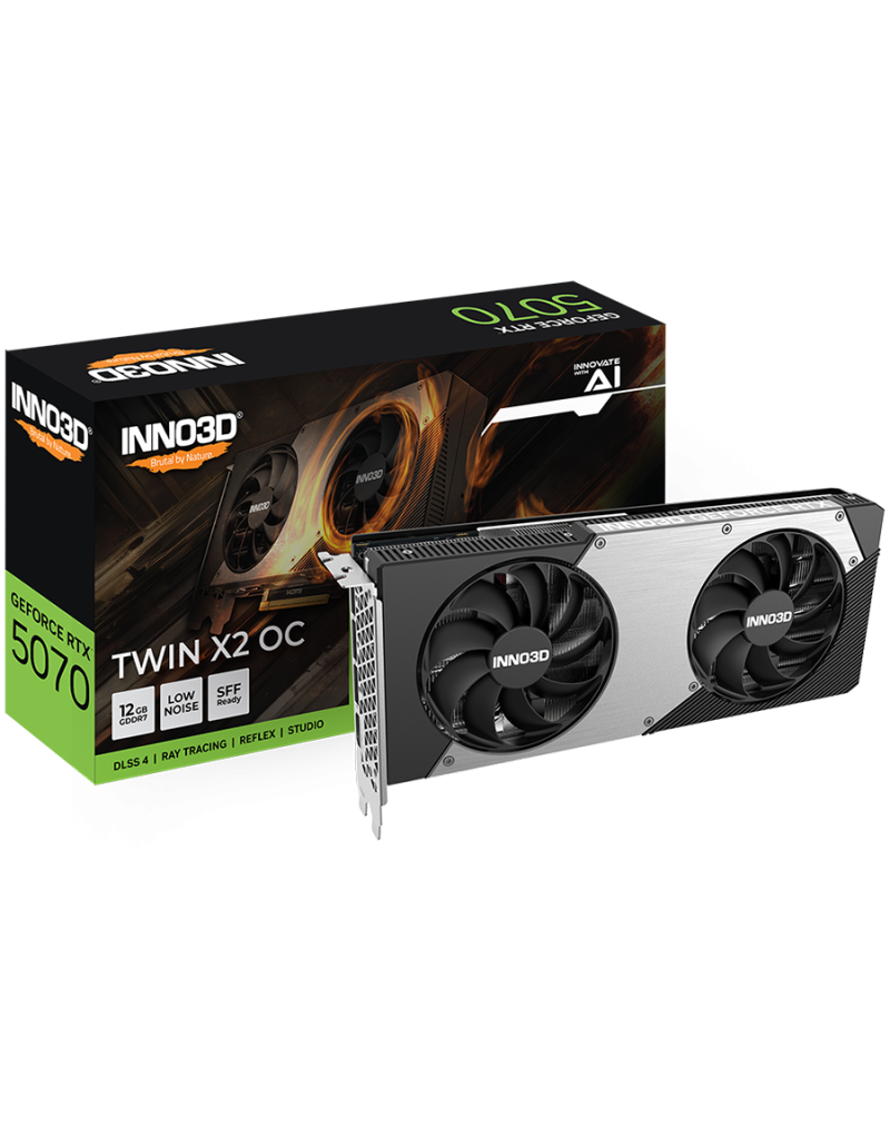 INNO3D NVIDIA RTX 5070 X2 OC 12GB GDDR7 192bit, 2542MHz / 28Gbps, 3x DP, 1x... - 1 INNO3D NVIDIA RTX 5070 X2 OC 12GB GDDR7 192bit, 2542MHz / 28Gbps, 3x DP, 1x... - 1