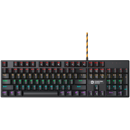 CANYON keyboard Deimos GK-4 Rainbow US Wired Black  - 1