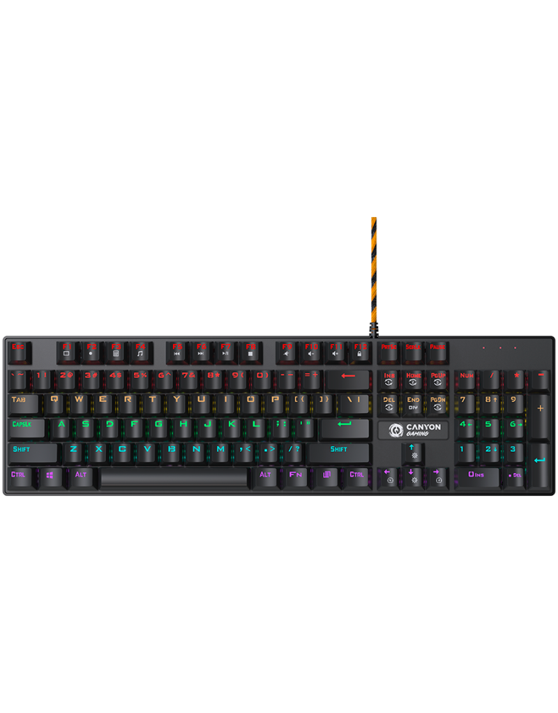 CANYON keyboard Deimos GK-4 Rainbow US Wired Black - 1 CANYON keyboard Deimos GK-4 Rainbow US Wired Black - 1