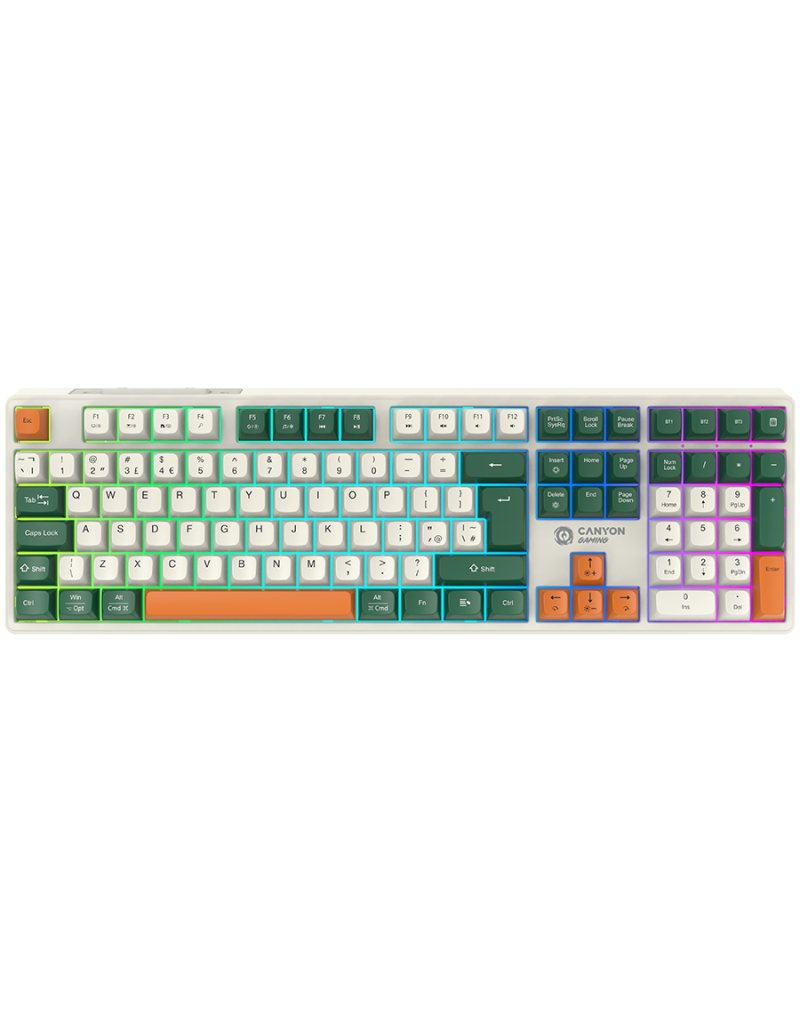 CANYON keyboard Shadder GKW-11 Mech RGB UK/US Wireless White - 1 CANYON keyboard Shadder GKW-11 Mech RGB UK/US Wireless White - 1