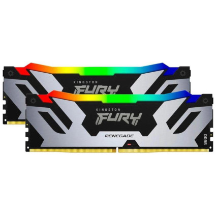 DIMM DDR5 48GB (2x24GB kit) 7200MT/s KF572C38RSAK2-48 FURY Renegade Silver RGB XMP KINGSTON - 1