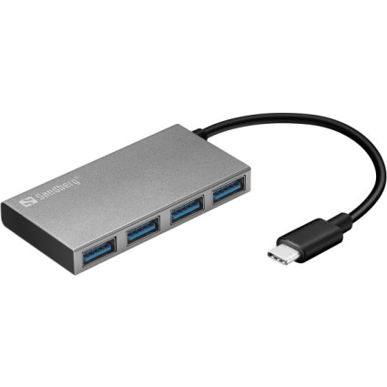 USB HUB 4 port Sandberg Pocket USB C - USB 3.0 136-20  - 1