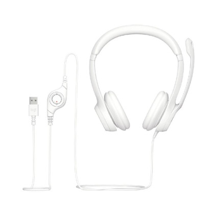 H390 Stereo Headset slušalice sa mikrofonom bele LOGITECH - 1