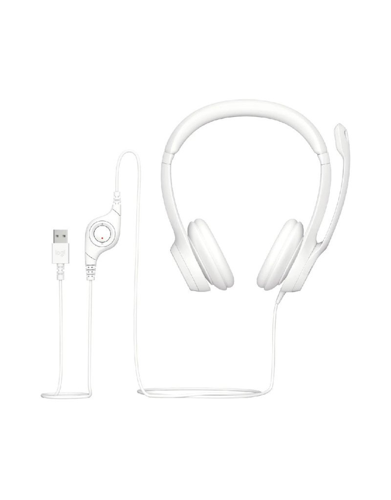 H390 Stereo Headset slušalice sa mikrofonom bele LOGITECH - 1 H390 Stereo Headset slušalice sa mikrofonom bele LOGITECH - 1
