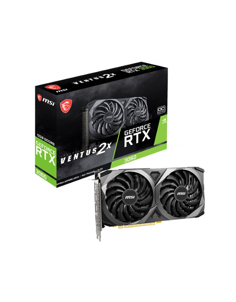 nVidia GeForce RTX 3060 12GB 192bit RTX 3060 VENTUS 2X 12G OC LHR grafička karta MSI - 1