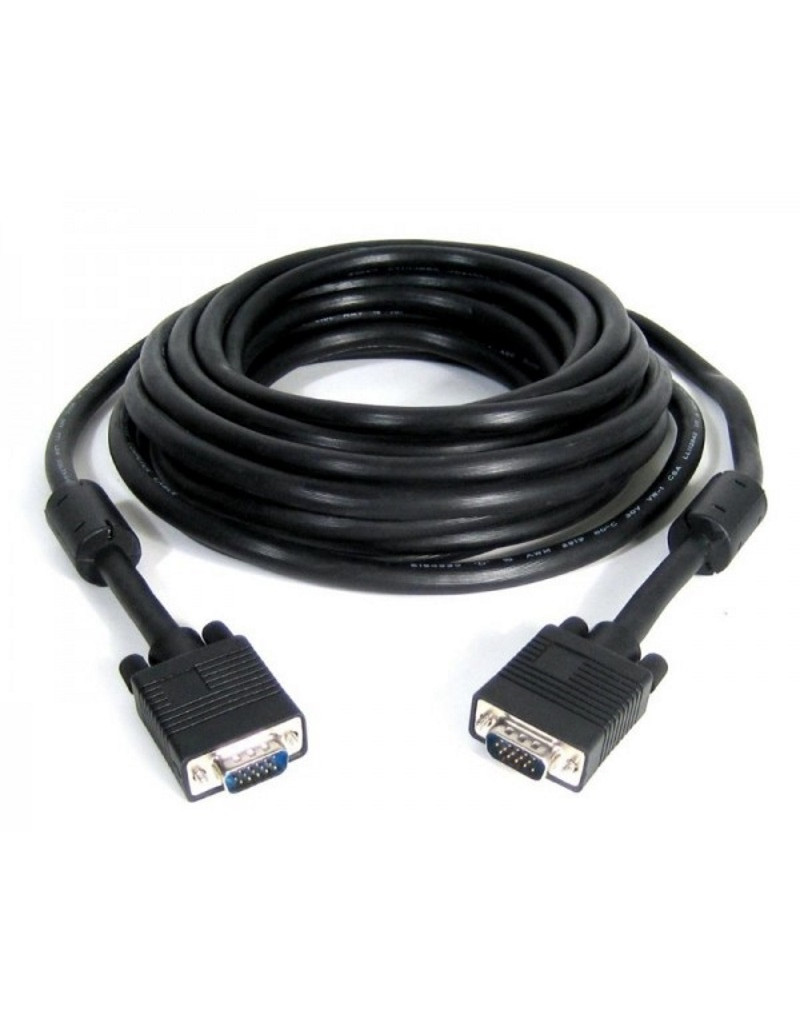 Kabl VGA D-sub M/M 20m HQ feritno jezgro crni E-GREEN - 1 Kabl VGA D-sub M/M 20m HQ feritno jezgro crni E-GREEN - 1