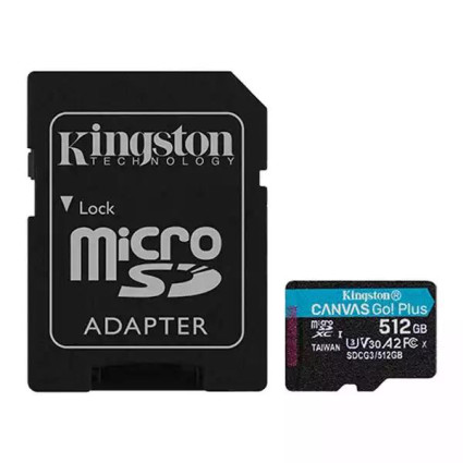 SD Card 512GB Kingston Canvas Go- Plus sa adapterom SDCG3/512GB  - 1