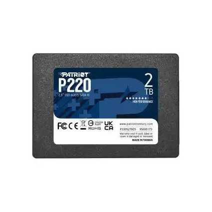 SSD 2-5 SATA3 2TB Patriot P220 550MBs/500MBs P220S2TB25  - 1