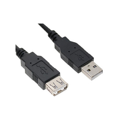 Kabl USB A - USB A M/F (produžni) 5m crni E-GREEN - 1