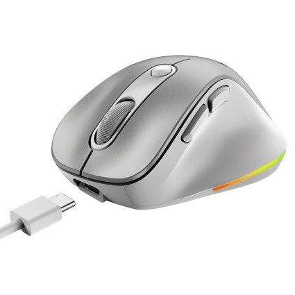 Ergo 9000S Pro Silver USB Bežični sivi miš GENIUS - 1